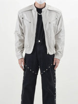techwear zip bomber, urban fashion, for men, fall streetwear outfit, oversized style, layered fashion, modern aesthetic, graphic detail