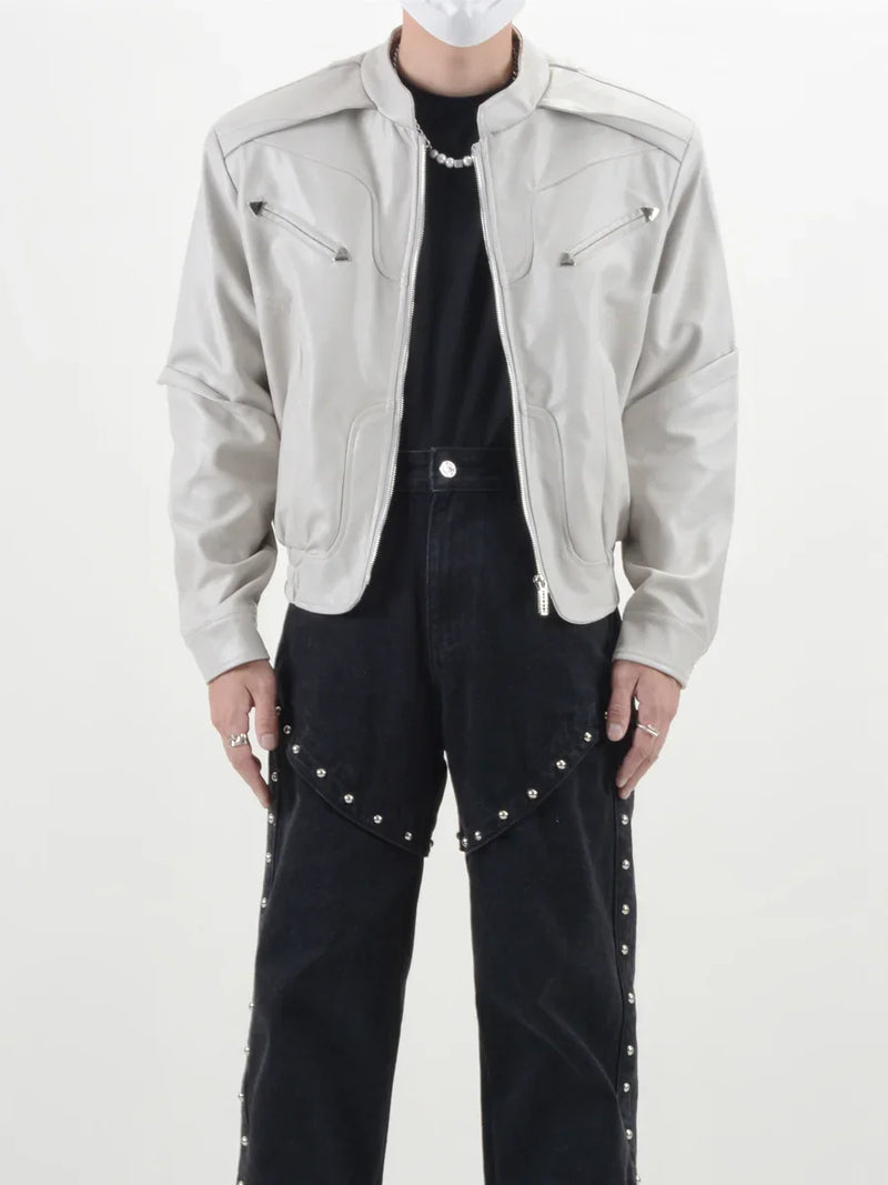 techwear zip bomber, urban fashion, for men, fall streetwear outfit, oversized style, layered fashion, modern aesthetic, graphic detail