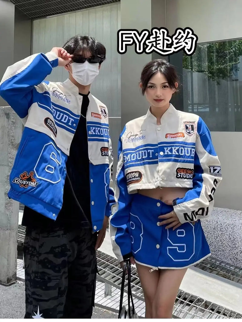 Leather Panel Streetwear Jacket Daily Fit Staple