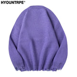 fashion harajuku knitted loose sweater mens hip hop ripped bottom pullovers streetwear unisex casual sweaters jumpers knitwear - gothic aesthetic hoodie for winter, urban fashion pullover, high quality cotton hoodie