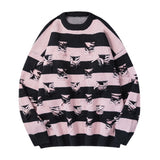 hip hop destroyed ripped holes knitted sweater mens casual striped pullover sweater unisex harajuku streetwear new autumn jumper - high quality cotton hoodie, gothic aesthetic hoodie for winter, urban fashion pullover