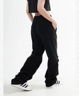 fashion washed distressed pants elastic waist drawstring men women hip hop casual sportwear pants unisex y2k streetwear joggers unique joggers style 565
