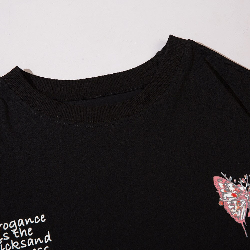 "Red Butterfly" Unisex Men Women Streetwear Graphic Sweatshirt Daulet Apparel