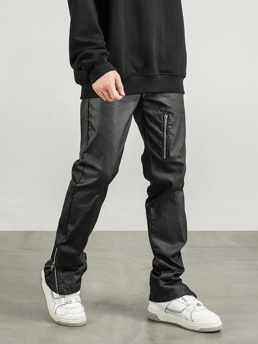 mens pants new casual hip hop punk trousers bottom zippers pants streetwear harajuku fashion bike high street pant joggers unique joggers style 4136