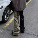 ro style ribbons patchwork gradient stacked wax pants unisex straight streetwear baggy y2k flare jeans oversized loose cargos 2 unique cargo style 660
