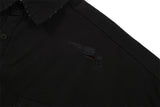 Undermycar 2023 New Worn Out Heavy Work Durable Splice Extra Large Loose Plaid Shirt with Black and Red Plaid