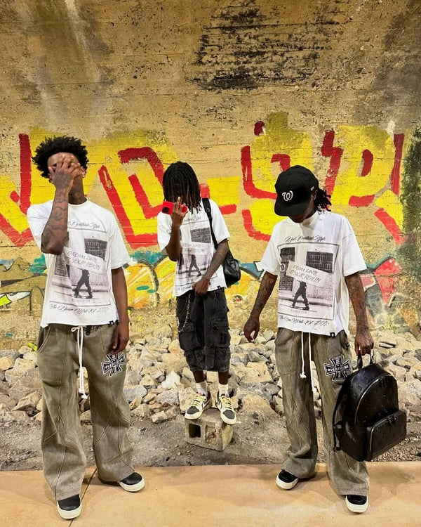 Skatercore Graphic tee – 2024 American Street Fashion Brand Hip Hop Retro Short Sleev