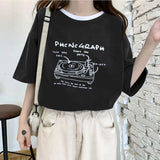 Glitchcore Oversized shirt – Summer Japanese Girly Cotton Short Sleeved T Shirt For Women