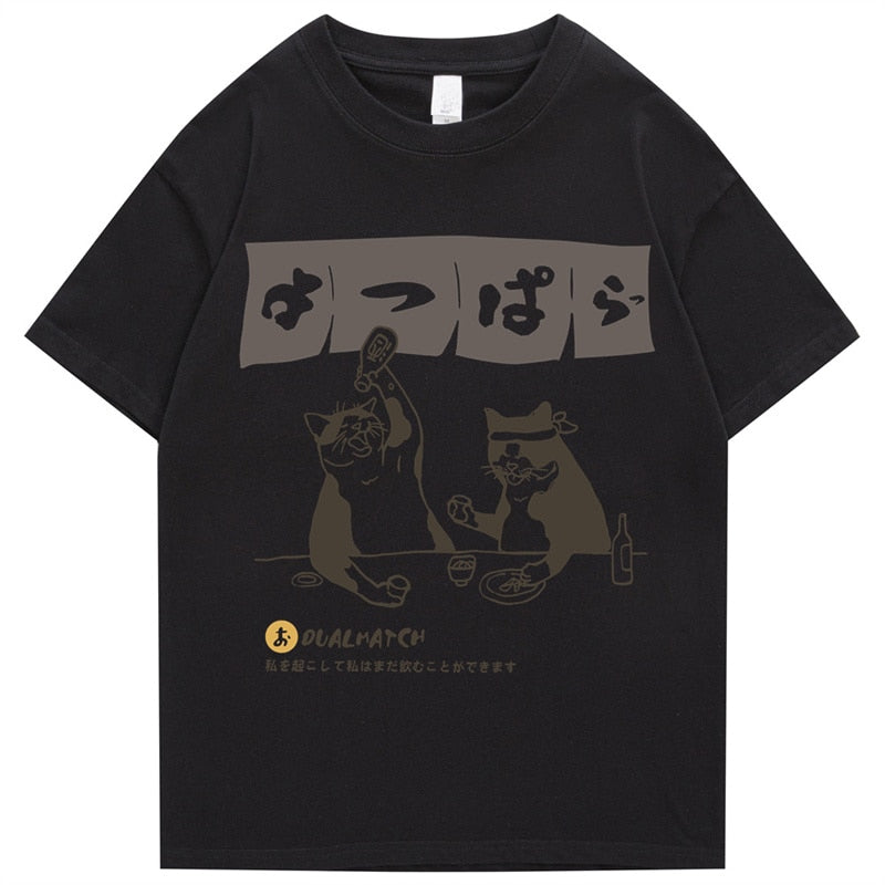 Streetwear t-shirt featuring vaporwave futuristic prints and grunge influence, soft feel and easy drape, designed for expressive alternative looks and comfort.
