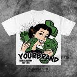 Skater Sticker Tee – Bold Flame Font Graphic Throwback Style