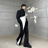 flare pants men vintage fashion casual bell bottom trousers male streetwear net celebrity long pants stage costume urban fashion pants