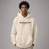New Gothic Newspaper Graphic Print Hooded Sweatshirt For Men Fleece Hip Hop