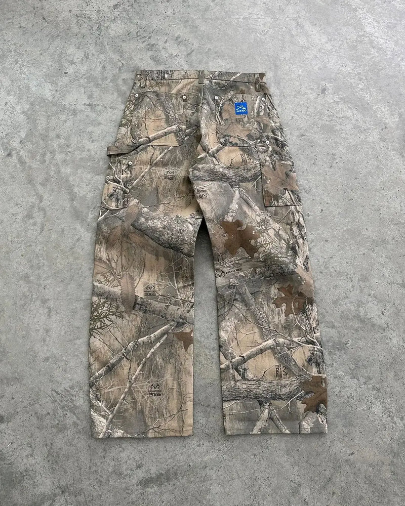 harajuku hunting camo hoodies y2k camouflage sweatpants two piece set streetwear oversized sweatshirts tracksuit men clothing casual joggers