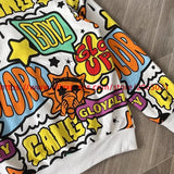 Towel Embroidered Cartoon Camouflage Glo Gang The Glory Full Zip Hoodi