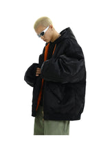 Men Oversize Jacket Winter Parkas Streetwear Thicken Warm Hooded Cotton Padded Bomber Jackets Hip Hop Fashion Casual Loose Coats
