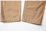 autumn winter heavyweight pure cotton thick american retro workwear khaki pants business casual mens basic solid color pants unique default style 1061