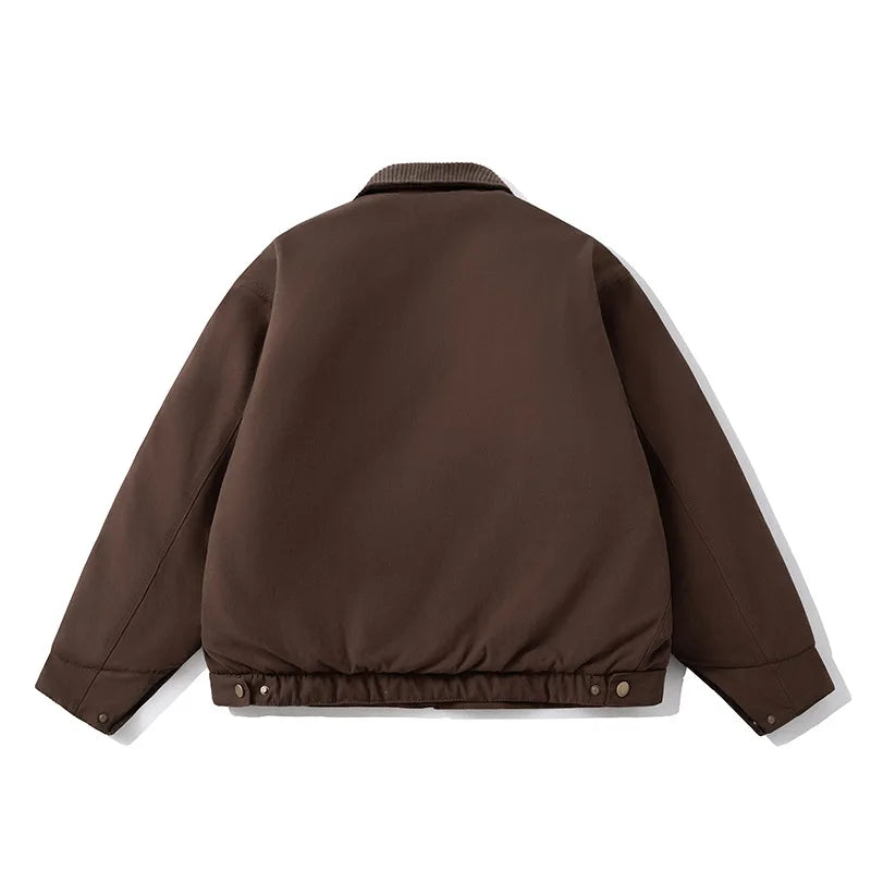 leather panel jacket, streetwear for men, men's streetwear fashion, oversized urban jacket, high quality cold-weather coat