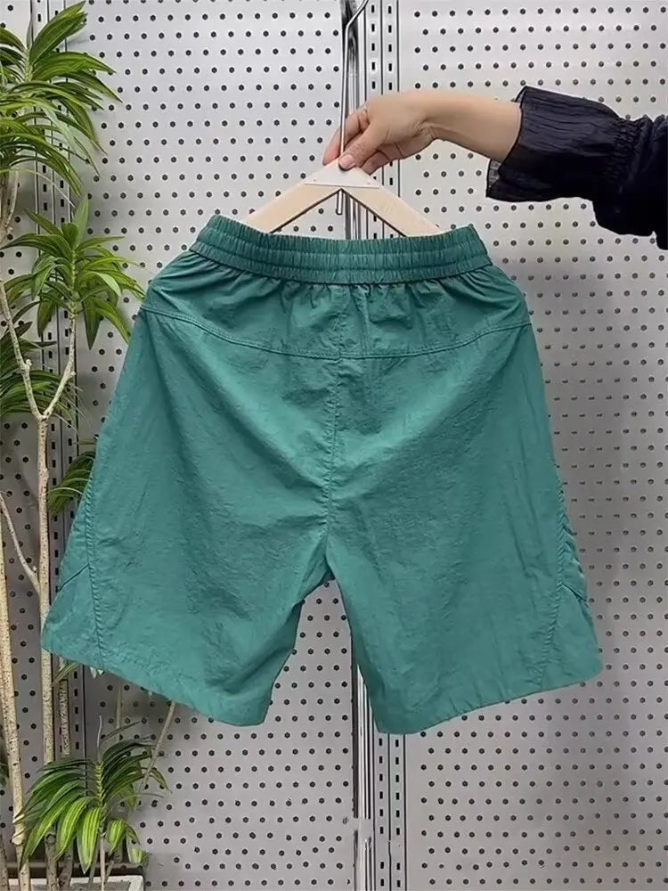 cargo shorts mens summer thin loose multi pockets fifth pants quick dry shorts male 2024 summer men bermuda shorts korean fashi baggy cargo bottoms