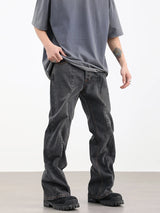 contorted fold design denim jean pants men straight biker jeans trousers 2023 fashion motorcycle unisex hip hop pants y2k pants unique jeans style 4179