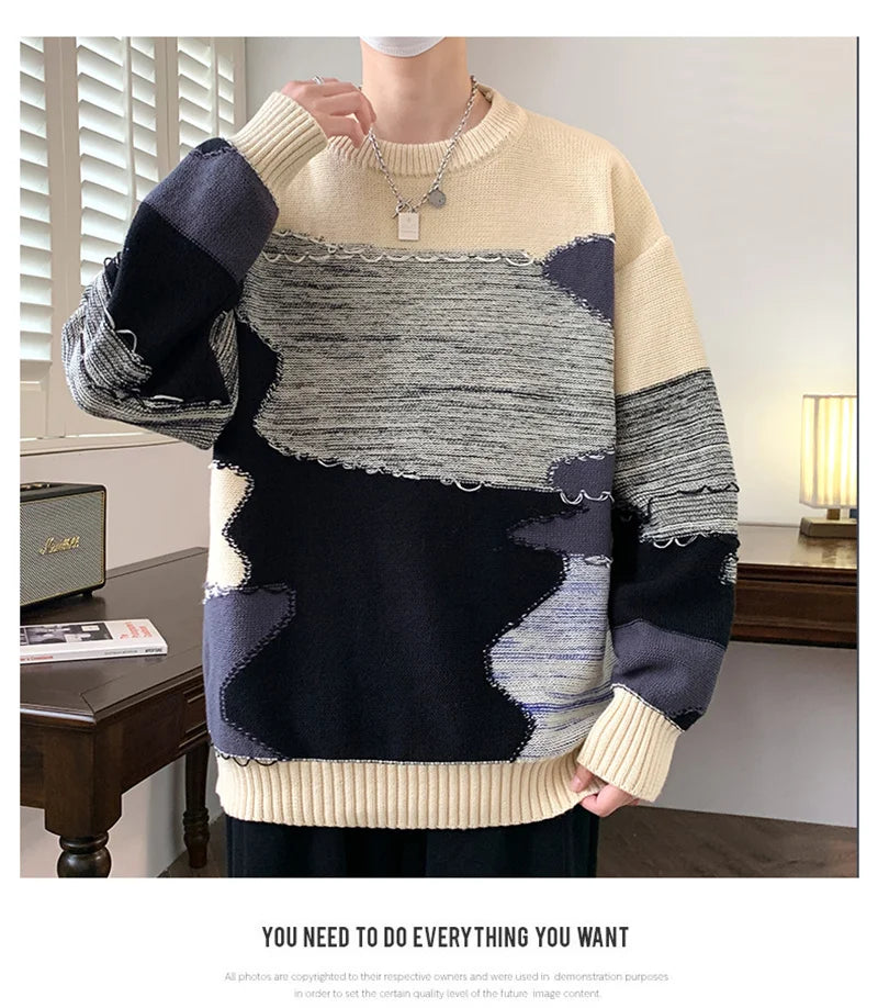 minimalist knit hoodie, photo-ready knit, unisex oversized techwear hoodie for men street style