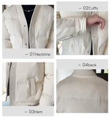 Men's Winter Collarless Woolen Splice Cotton-padded Jacket Men Business Casual Fashion Loose Warm Parkas Coat Thicken Jacket