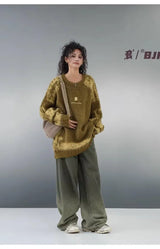 oversized flame knit top, unisex streetwear inspired by 2025 fashion trends, mens fashion layer for modern streetwear collect
