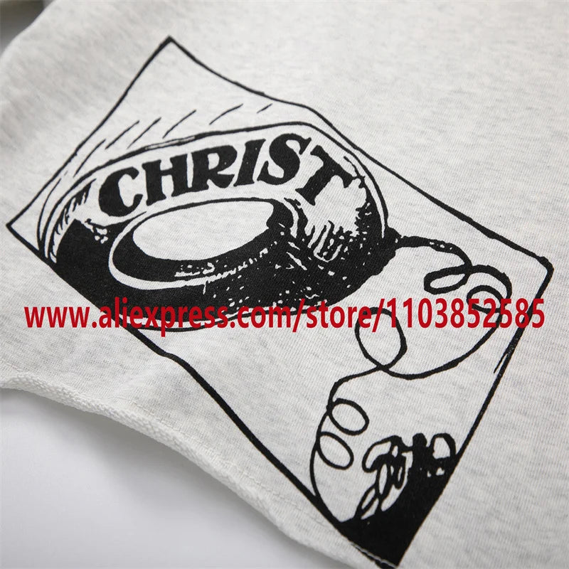 2024 American Heavyweight Vintage Men's Shorts With Letter Print Drawstring Loose Casual High Street High Quality