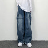 xpqbb vintage streetwear dark gray jeans women y2k high waist ripped denim trousers female 2022 new design loose wide leg pants unique jeans style 2790
