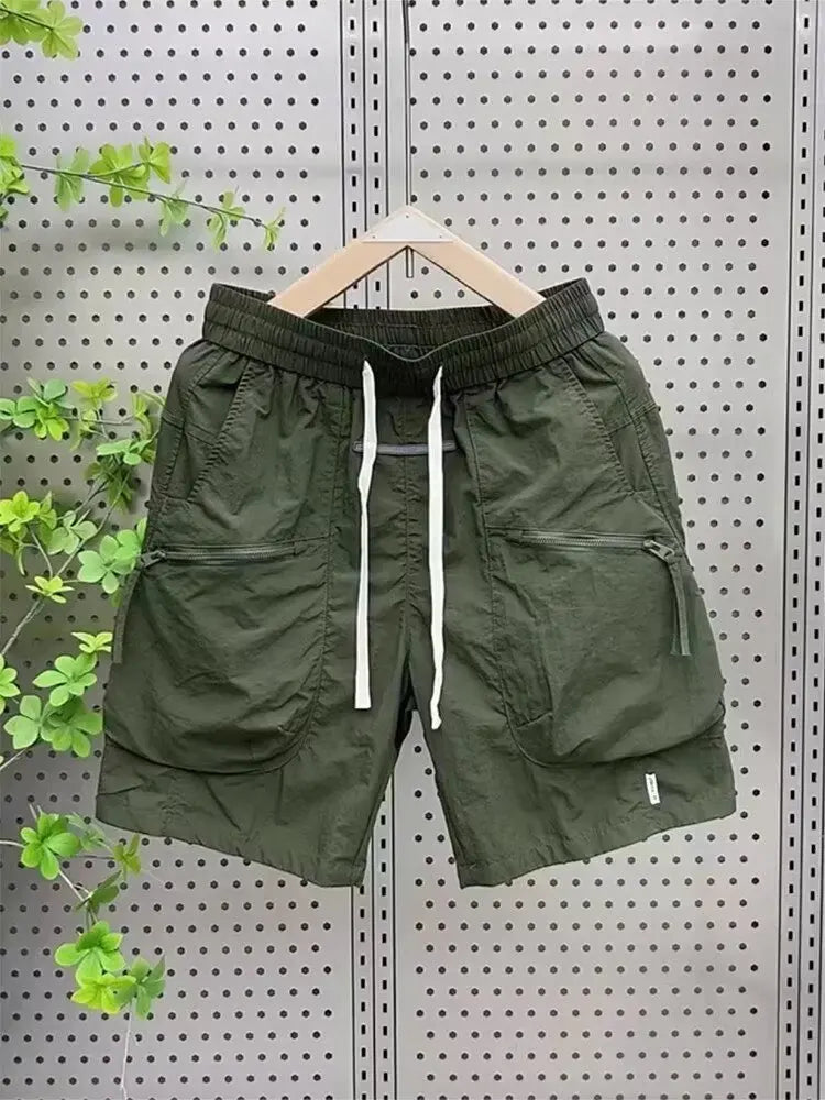 cargo shorts mens summer thin loose multi pockets fifth pants quick dry shorts male 2024 summer men bermuda shorts korean fashi unique cargo style 1528