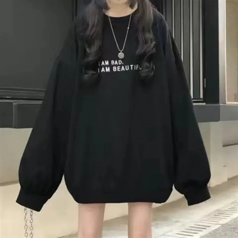 Sweatshirt For Women Y2K Hoodies Autumn Tops 2023 Woman Clothing Korea