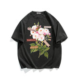 Y2k Broken heart – Retro Floral Pattern T Shirt Mens T Shirt Harajuku Style Seq