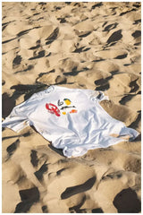Streetwear Oversized Tee – Chrome Crown Vault Flame Design