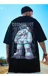Y2k Tribal flames – Mens Funny Cosmonaut Graphic Printed T Shirt 2025 Summer