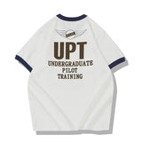 Cyberpunk Oversized shirt – Summer Mens Short Sleeved 230G New Retro Letter Print Casual