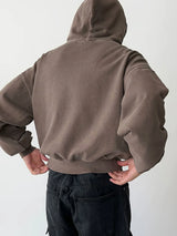 2024 New Casual Versatile Korean Style Hooded Loose Sweatshirt for Men Spring Autumn New Y2K Retro Style High-end Tops Jackets