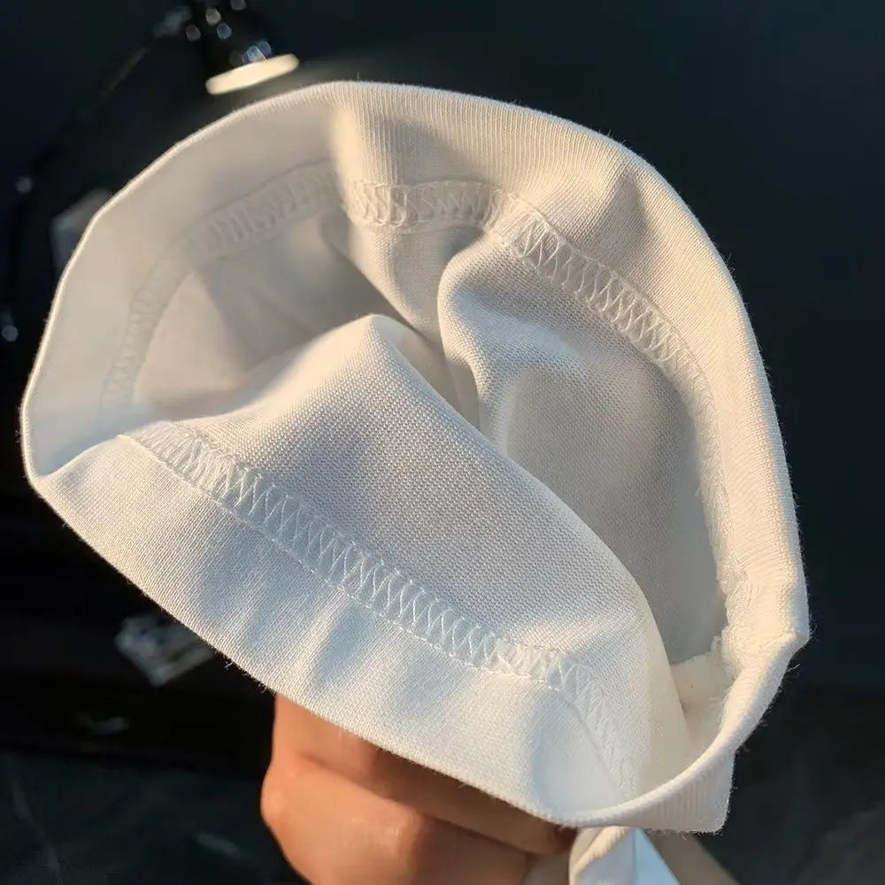 Trapwear Vintage print – New Summer Mens Cotton T Shirt American Oversized Loose Whit