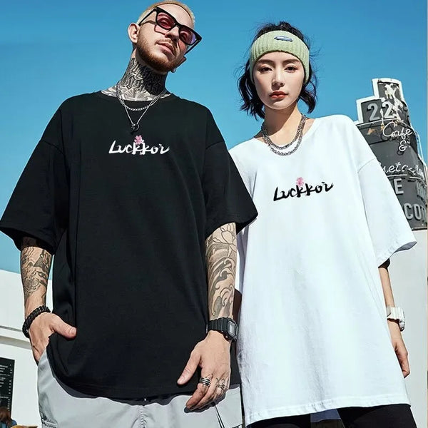 Gothic Graphic tee – Lucky Koi Print T Shirts For Men Summer Oversize Streetwear