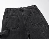 retro washed denim mens jeans pants fashion graffiti patchwork loose biker black jeans streetwear hip hop casual straight pants unique jeans style 5264