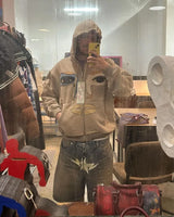 American High Street Fashion Brand Y2K Cartoon Embroidery Oversized Ho