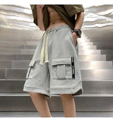 korean style niche casual shorts men summer workwear five point pants design trendy brand loose couple style retro sports pants unique shorts style 2179