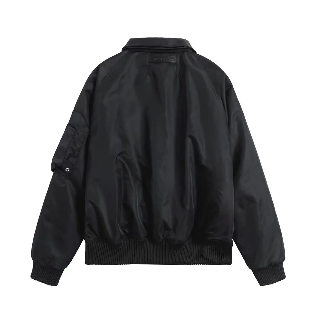 new luxury 2023 men black alyx 1017 9sm bomber pu leather varsity coats jackets down cotton warm winter thicken a521 streetwe - variant style e5696a for streetwear fashion