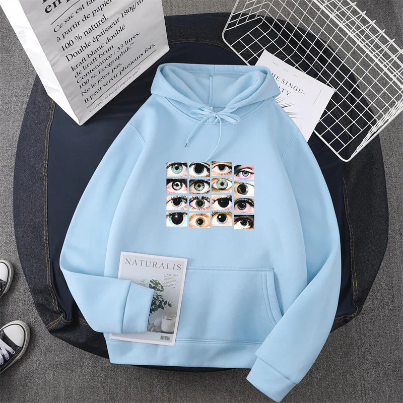 2022 Mens Hip Hop Street Style Hoodie Eye Print Harajuku Sweatshirt Fa