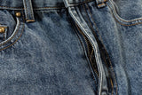 mens blue baggy jeans irregular patchwork streetwear hip hop loose jeans trousers male luxury designer denim pants unique jeans style 382