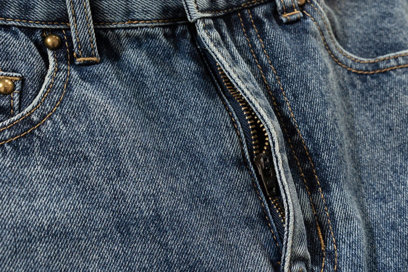 mens blue baggy jeans irregular patchwork streetwear hip hop loose jeans trousers male luxury designer denim pants unique jeans style 382
