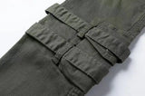 mens high street jeans casual hip hop military cargo pockets trousers new fashion slim fit zipper skinny denim pants joggers unique joggers style 2708