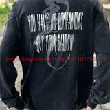 Y2k Oversized shirt – Autumn Vintage Long Sleeve T Shirt Heavy American West Coast