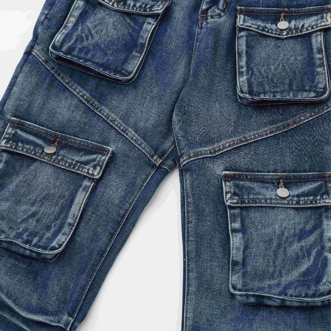 2024 multi pocket jeans vintage mens harajuku cargo denim pants retro hip hop straight loose jean pants 1 unique cargo style 117