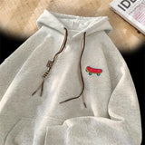 Autumn Kawaii Skateboard Graphic Hoody Mens New In Cotton Fleece Retro