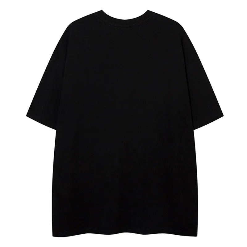 Y2k Chrome logo – Men Short Sleeve T Shirts Thorn Letter Print Tshirt High Str