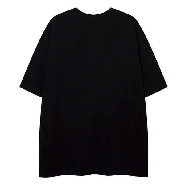 Y2k Chrome logo – Men Short Sleeve T Shirts Thorn Letter Print Tshirt High Str
